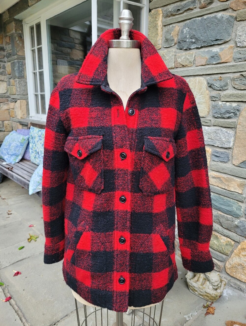 Ralph Lauren  Vintage Wool Buffalo Plaid Shirt Jacket